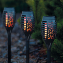 ZESTAW 4X Lampa LED Solarna z Efektem Płomienia POCHODNIA - 12 Diod LED, Elegancki Design, Odporna na Warunki Atmosferyczne
