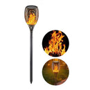 ZESTAW 4X Lampa LED Solarna z Efektem Płomienia POCHODNIA - 12 Diod LED, Elegancki Design, Odporna na Warunki Atmosferyczne