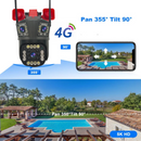 Kamera monitoringu 4G 12MP Ultra HD PTZ, zoom 5X, kolorowe widzenie nocne, wykrywanie ruchu, dwukierunkowe audio, wbudowana syrena, zewnętrzna/wewnętrzna