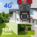 Kamera monitoringu 4G 12MP Ultra HD PTZ, zoom 5X, kolorowe widzenie nocne, wykrywanie ruchu, dwukierunkowe audio, wbudowana syrena, zewnętrzna/wewnętrzna