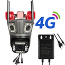 Kamera monitoringu 4G 12MP Ultra HD PTZ, zoom 5X, kolorowe widzenie nocne, wykrywanie ruchu, dwukierunkowe audio, wbudowana syrena, zewnętrzna/wewnętrzna