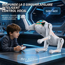 Inteligentny bioniczny pies robot ze sterowaniem głosowym i pilotem, zabawka interaktywna, taniec, programowanie, obroty 360° i akrobacje