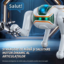 Inteligentny bioniczny pies robot ze sterowaniem głosowym i pilotem, zabawka interaktywna, taniec, programowanie, obroty 360° i akrobacje