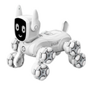 Interaktywny pies robot 2 w 1 z 8 kołami Mecanum, sterowaniem gestami i pilotem, obrót 360, LED i efekty dźwiękowe