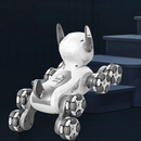 Interaktywny pies robot 2 w 1 z 8 kołami Mecanum, sterowaniem gestami i pilotem, obrót 360, LED i efekty dźwiękowe