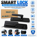 Inteligentny zamek Smart Lock do drzwi, odcisk palca, hasło i karta M1/IC, klawiatura dotykowa, czarny