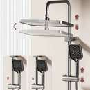Inteligentny System Prysznicowy z Oświetleniem LED, Wyświetlaczem LED, Sterowaniem Termostatycznym, 4 Trybami Natrysku, Obrotem 360°, Słuchawką Prysznicową i Ukrytą Baterią, Bez Podłączenia Elektrycznego