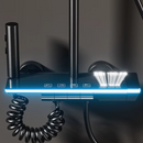 Inteligentny System Prysznicowy z Oświetleniem LED, Wyświetlaczem LED, Sterowaniem Termostatycznym, 4 Trybami Natrysku, Obrotem 360°, Słuchawką Prysznicową i Ukrytą Baterią, Bez Podłączenia Elektrycznego
