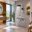 Inteligentny Termostatyczny System Prysznicowy z Cyfrowym Wyświetlaczem, 4 Funkcje, Klawisze Pianina, Deszczownica, Ukryta Kaskada, Bidet i Kompaktowy Design