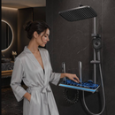 System Prysznicowy Premium z Oświetleniem LED i Cyfrowym Wyświetlaczem, Panel Dotykowy Typu Piano, Montaż Ścienny, Nowoczesny Design