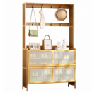 Szafka na buty z bambusa 3-w-1 | 2 Komory | 70x31x168 cm | Organizacja Przedpokoju, Sypialni lub Salonu