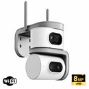 Kamera monitoringu WiFi 8MP z 2 obiektywami, obrotem 360°, noktowizorem, dwukierunkowym audio, V380 Pro