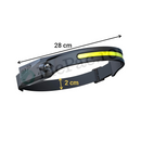 Zestaw: Zewnętrzna Lampa Solarna LED z 3 Głowicami + Czołówka LED z Akumulatorem, Czujnik Ruchu