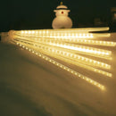 Lampki LED sople z efektem spadającego śniegu – ciepłe białe światło do wnętrz i na zewnątrz