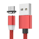 Kabel Ładujący Magnetyczny 3w1 z LED - Lightning, USB-C, Micro USB - Kompatybilny z iPhone/Android