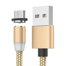 Kabel Ładujący Magnetyczny 3w1 z LED - Lightning, USB-C, Micro USB - Kompatybilny z iPhone/Android