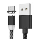 Kabel Ładujący Magnetyczny 3w1 z LED - Lightning, USB-C, Micro USB - Kompatybilny z iPhone/Android