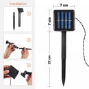 Solarne lampki choinkowe 100 niebieskich LED 10 m – zewnętrzne IP44, bez zużycia prądu