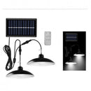 Zestaw 2 Lamp Solarnych LED z Metalowym Kloszem i Pilotem - Oświetlenie Zewnętrzne/Wewnętrzne