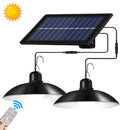 Zestaw 2 Lamp Solarnych LED z Metalowym Kloszem i Pilotem - Oświetlenie Zewnętrzne/Wewnętrzne