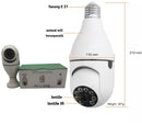 Kamera WiFi Typu Żarówka 355° Full HD z Kątem Panoramicznym, Czujnikiem Ruchu i Funkcją Audio Dwukierunkowego
