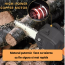 Mini Piła Łańcuchowa Elektryczna Akumulatorowa 4 cale - Kompletny Zestaw z 2 Bateriami + 1 Łańcuch Zapasowy