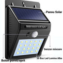 Lampa LED Solarna z Czujnikiem Ruchu – Automatyczne Oświetlenie, Szybki Montaż bez Kabli, Odporna na Warunki Atmosferyczne