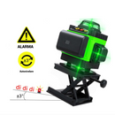 Niwelator Laserowy 4D z 16 Liniami, 4 Wiązki x 360 Stopni, Zielone Linie, Zasięg 25m, Dokładność ± 2mm/10m, Autopoziomowanie, Kąt Prosty, Baterie 2 x 4000 mAh 4.2V, Pilot