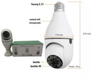 Zestaw 2 Kamer Monitoringu WiFi Typu Żarówka 355° Full HD z Kątem Panoramicznym, Czujnikiem Ruchu i Funkcją Audio Dwukierunkową